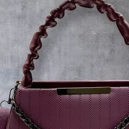 SKORPIO Textured PU Structured Handheld Bag with Quilted image 3
