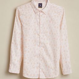 Allen Solly Junior Boys Floral Printed Spread Collar Pure Cotton Casual Shirt-picture-7