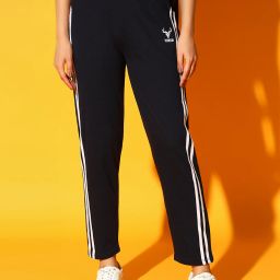 Women Solid Blue Track Pants-image-94