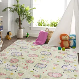 Kaleen India Lime Green Polyester Carpets-picture-7