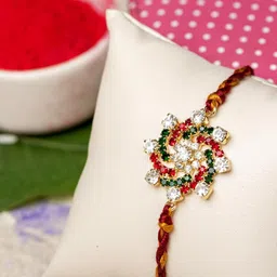 Look and Adorn Unisex Red Bhaiya Bhabhi Rakhi-picture-25