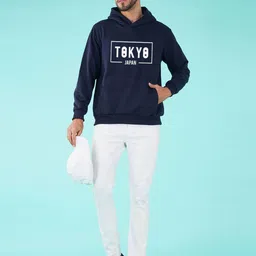 NUSYL Men Typography Printed Hooded Sweatshirt-picture-0