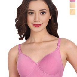 Liigne Pack Of 3 Non Padded Non-Wired Full Coverage Bra-image-79