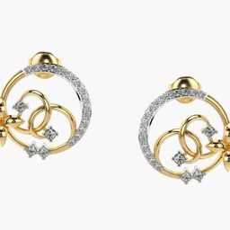 VALANOVA 14Kt Yellow Gold 0.46 Carat Lab Grown Diamond Earrings-image-64