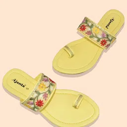 Ajanta Women Textured One Toe Flats-picture-20