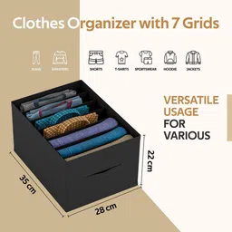 Kuber Industries Black Set of 6 Regular Drawer Organiser Organisers image 3