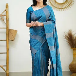 Anouk Woven Design Silk Blend Banarasi Saree-image-35