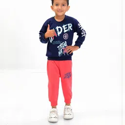 Fly Step Boys Printed T-shirt & Joggers Clothing Set-image-32