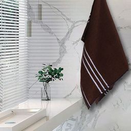 Kuber Industries Brown Stripped Super Absorbent Face Towels-50