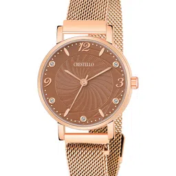 CRESTELLO Women Dial & Straps Analogue Watch CR-RG146-BRW-40