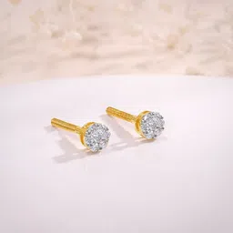 GIVA Gold Cute Spark Diamonds Studs-49