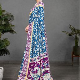 KALINI Ajrak Block Block Print Saree image 3