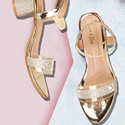 Smart & Sleek Women Open Toe Block Heel Sandals-19