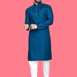 ANUJ FASHION Men Band Collar Straight Kurta-picture-24