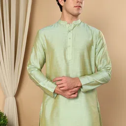 TATTVA Mandarin Collar Pure Cotton Straight Kurta-image-32
