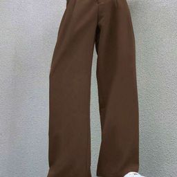 Next One Women Smart Straight Fit High-Rise Easy Wash Pleated Trousers-picture-42