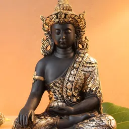 The Advitya Black And Gold-Toned Lord Gautama Buddha Idol Showpiece-picture-11