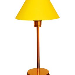 Devansh Yellow Metal Traditional Abstract Shaped Table Lamp-picture-1
