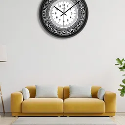 OLIVE TREE Black & White Printed Contemporary Wall Clock-16