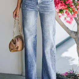 StyleCast Women Flared Mid-Rise Heavy Fade Stretchable Jeans-image-86