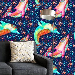 ArtzFolio Printed UV-Resistant Anti-Bacterial Cartoon Mammals Peel & Stick Wallpaper-image-93