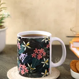 PENTADECO Black & Pink Printed Ceramic Glossy Mugs Set of Cups and Mugs-23