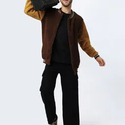 Be Savage Men Colourblocked Front-Open Sweatshirt image 4