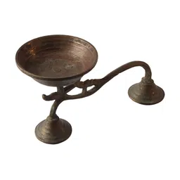 Indianshelf Textured Brass Pooja Diya-image-44