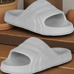 RIFOF Men Grey PU Flip Flops-image-95