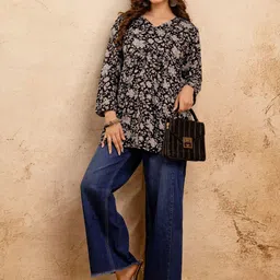 Mialo fashion Floral Printed V-Neck Anarkali Kurti-picture-20