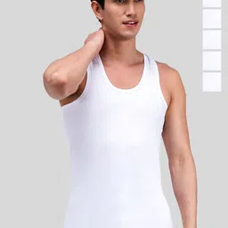 AMUL COMFY Pack Of 6 Pure Cotton Undershirt Vest AC-PLVESTWHTRN-6PC-image-44