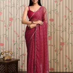 PMD Fashion Bandhani Gotta Patti Pure Georgette Ready to Wear Bandhani Saree-image-73