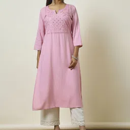 Soch Floral Embroidered Sequinned Straight Kurta-image-85