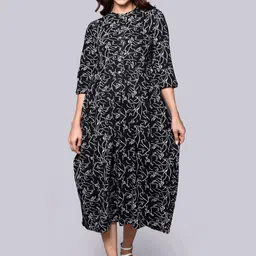 Inner Sense Floral Print Organic Cotton Maternity A-Line Midi Dress-image-63