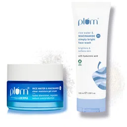 Plum Set of Clear Moisturizer Gel Cream - 50g & 2% Niacinamide Face Wash - 100ml-50