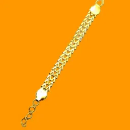 Dynamic Retail Global Men Gold-Plated Link Stainless Steel Ethnic Link S-Hook Bracelet-image-19
