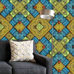 ArtzFolio Printed UV-Resistant Anti-Bacterial Boho Abstract Festive Pattern Peel & Stick Wallpaper-image-37