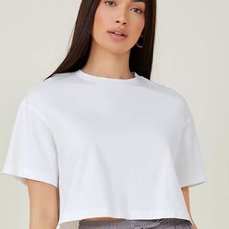 AAHWAN Women Round Neck Cotton Boxy Crop Top-picture-17