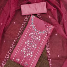 KALINI Embroidered Pure Silk Unstitched Dress Material-image-96