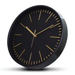 RANDOM Black & Gold-Toned Printed Contemporary Wall Clock-image-76