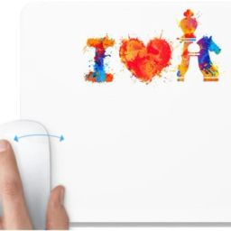 UDNAG White Mousepad 'Chess | I love chess' for Computer / PC / Laptop [230 x 200 x 5mm] Non Slip Base Mousepad-image-89
