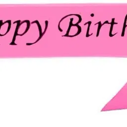 Happy Birthday Girl Sash and crown Tiara I Dark Red Sash I Diamond Ring Crown-22