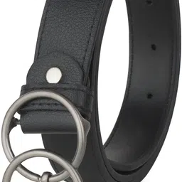 urban alfami Women Formal, Casual, Party, Evening Black Artificial Leather Belt-picture-2