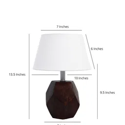 Pinecraft INTERNATIONAL  Off White Table Lamp With Shade image 2