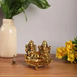 purestory Goddess Leaf Gold Aluminium Diya-picture-38