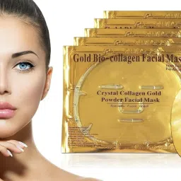 24k Gold Gel Collagen Facial Masks - Skin Care Gold Hydrating Face Mask(3 Pcs)Face Shaping Mask-image-51
