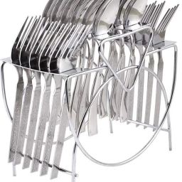 Cutlery Kitchen Rack Cutlery Stand Holder Stainless Steel Spoon Stand Holder Kitchen Dish Rack Steel-8