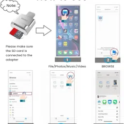 Zeitel Micro SD Card Reader Mini Type C Card Reader TF Card Reader with Keychain USB C Card Reader image 3