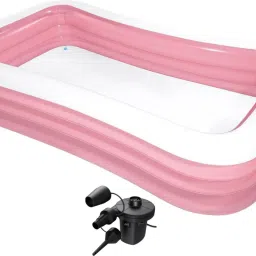 10 Ft Inflatable Swimming Pool With 3 Nozzles Electric Pump (305 x 183 x 56Cm) Inflatable Swimming Pool-38