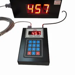 3-Digit Token Display System Ding Dong Bell sound for Doctor, Service center Indoor PA System-14